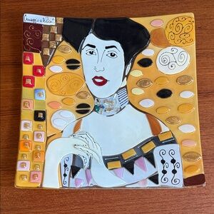 Colourful Murano fused glass collectible Decorative Ceramic Plate